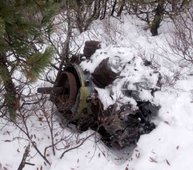 Обломки американского бомбардировщика, найденного на горе Зеленая, доставили в Кемерово для опознания